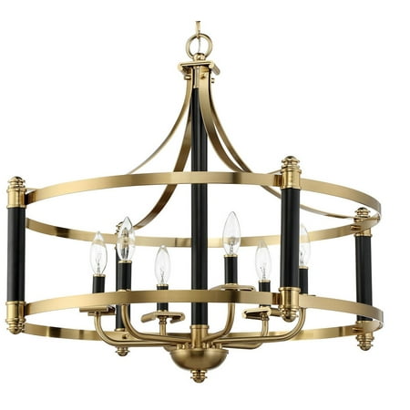 

Craftmade 54896 Stanza 6 Light 29 Wide Taper Candle Pendant - Black