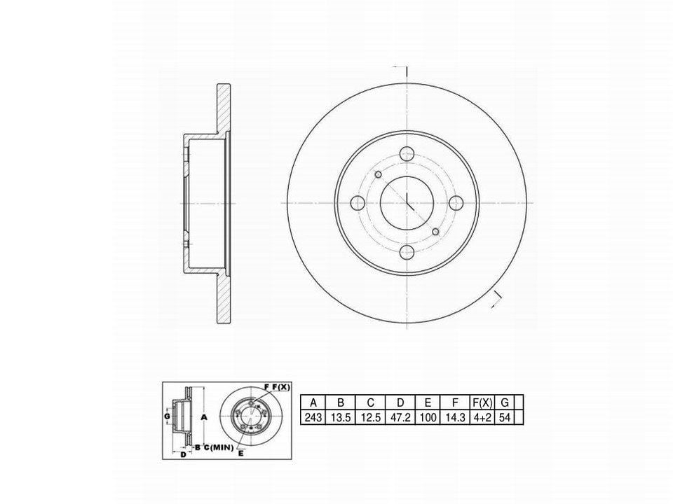 Winstop Brake Rotor, Front WS227762, Toyota Corolla 1988-1984