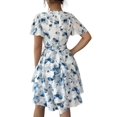 thumbnail image 4 of Jaimenalin Women'S Summer Short Sleeve Casual Dresses V-Neck Floral Party Dress L, 4 of 9