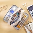 thumbnail image 2 of Large Capacity Pencil Case with 3 Compartments, Double‑Open & Four‑Open Design, Portable Pen Pouch for Students, Teens and Adults, 2 of 7