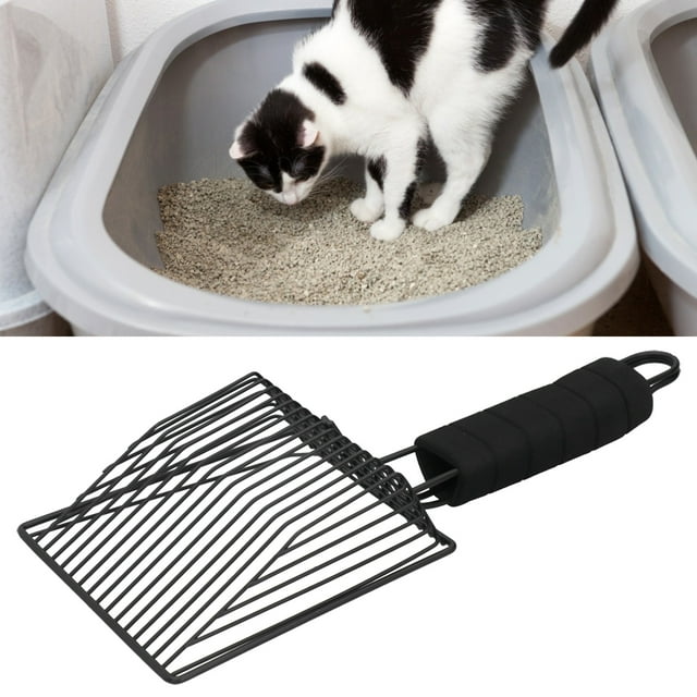 Reutilizable Metal Cat Litter Sand Scoop Sifter Pala Pet Cat Limpieza Suministros Negro Unbranded 3117200151711