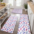 thumbnail image 2 of Pink Blue Butterfly Pattern Kitchen Rugs Sets Of 3,Kitchen Runner Rugs Non Skid Washable,Decorative Kitchen Floor Mats for Kitchen,Sink,Laundry,17"x30"+ 17"x47" + 17"x59", 2 of 6