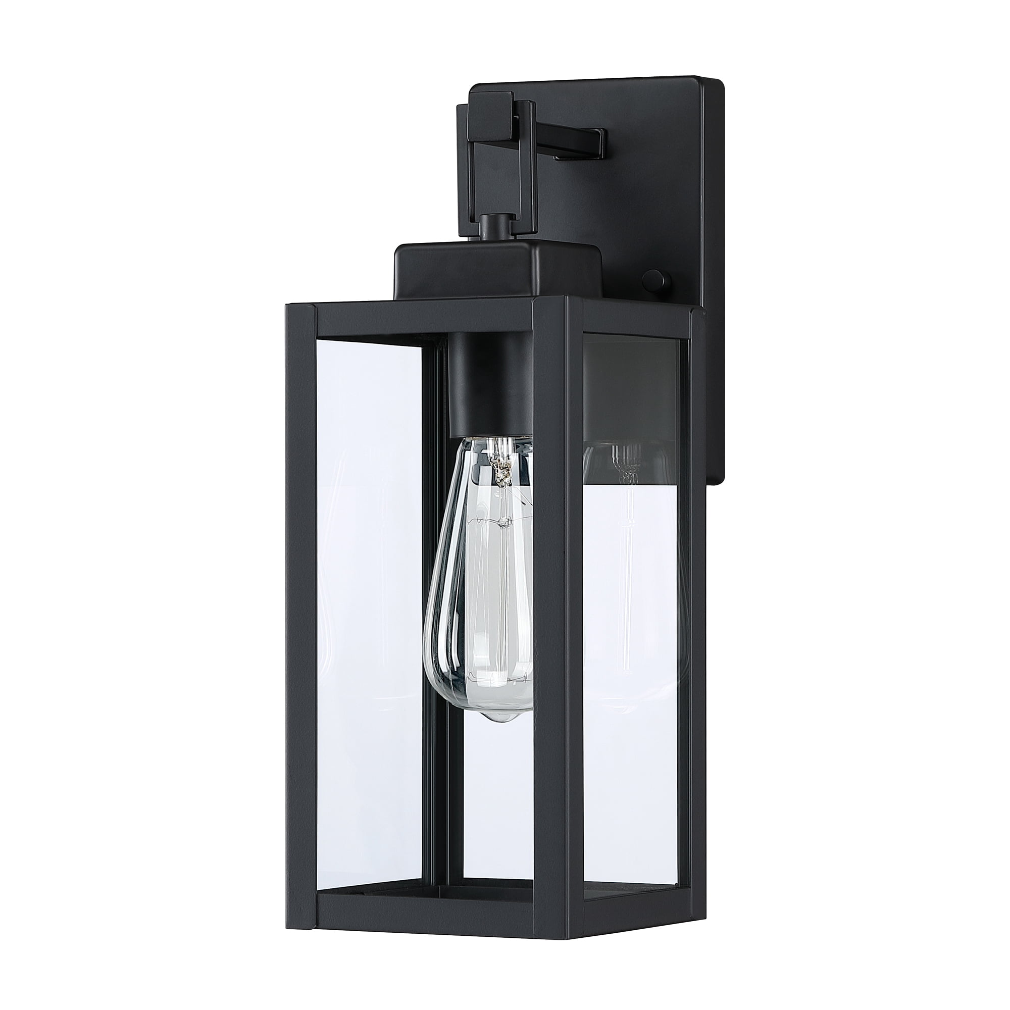 14" Outdoor Light Fixtures Wall Mount Outdoor Wall Lights for House Matte Black Exterior Light Fixtures for Porch, Garage, Hallway, Doorway, Backyard, (2-Pack)