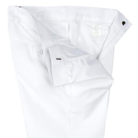 Spring Notion Boys' Flat Front Dress Pants 16 White