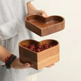 thumbnail image 4 of Wooden Bowl Heart Shaped Acacia Wood Bowl, Serving Snack Bowl, Rustic Centrepiece for Dining Table, Dipping Bowl, Handmade Serving Dishes, 4 of 9
