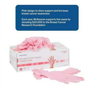 Pink Nitrile Exam Gloves - Powder-Free, Latex-Free, Ambidextrous, Textured Fingertips, Non-Sterile - Size Small, 250 Count, 1 Box