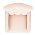 thumbnail image 4 of SAFAVIEH Colin Industrial Tufted Club Chair with Casters, Blush Pink/White Wash, 4 of 7