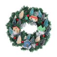 thumbnail image 4 of Coronas navideñas iluminadas de 14 "decoración de ventanas adornos navideños corona floral decorativa para el día de San Valentín jardín oficina hogar Macarena Corona colgante, 4 of 7