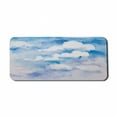 thumbnail image 1 of Fantasy Computer Mouse Pad, Cloudy Sky View in Soft Pastel Tones Watercolor Blurry Hazy Serene Picture, Rectangle Non-Slip Rubber Mousepad X-Large, 35" x 15" Gaming Size, Sky Blue White, by Ambesonne, 1 of 2