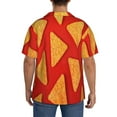 thumbnail image 3 of Gukieu Tortilla chips Print Men's Short-sleeved Shirts, Button-down Pocket Shirts, T-shirts, Beach Vacation Travel Summer Clothing-Medium, 3 of 5