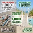 thumbnail image 2 of Red Cup Living Reusable Drinking Straws for Cold and Hot Drinks - Plastic Smoothie Straws for 18 oz Cups - Set of 4 - Eco-Conscious - Perfect for Party Cups, Mugs, Mason Jars, and Tumblers, 2 of 14