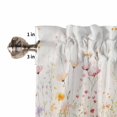 thumbnail image 5 of Kitchen Curtains 45 Inches length, Spring Flowers Window Treatment Curtain Drapes, Watercolor Wildflowers Farmhouse Floral Lightweight Window Panels for Living Room Bedroom, 52"x45", 2 Panels, 5 of 7