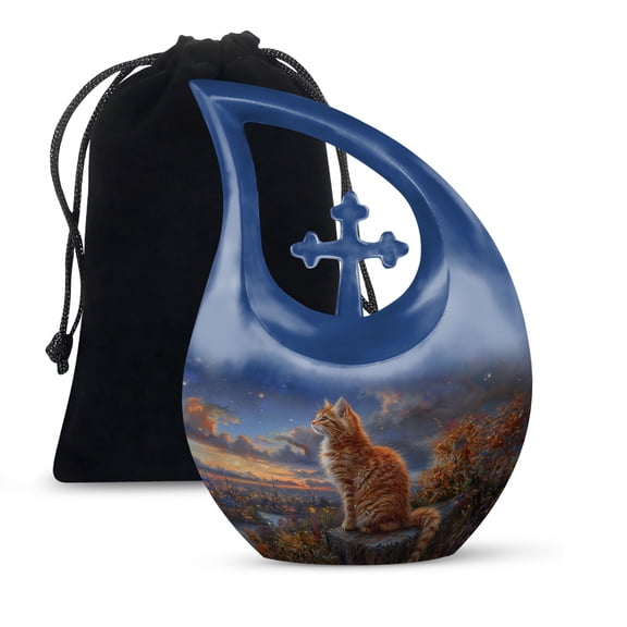 JAGSHASHI Enigmatic Flames Cremation Urns For Human Ashes Adult Male - Burial Urns For Human Ashes - Adult Urns For Human Ashes Women - Human Burial Urn - 10 Inch With Velvet Bag - Adult Female Urn