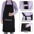 thumbnail image 6 of BBQ Apron, Chef Cooking Grilling Aprons for Men & Women, Washable Waterproof Oil-Proof Adjustable Neck Bib Apron, Black, 6 of 8