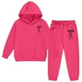 thumbnail image 6 of XEGLSBU Fall Outfits for Girls Size 8-10 Girls Letter Print Hoodie and Pants Casual 2 Pcs Outfit Comfortable Daily Wear Cute Toddler Soft Jogger Hot Pink Size 4-5 Years, 6 of 6