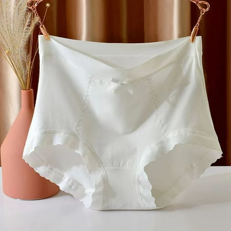 Ladies Comfortable Solid Color Large Size Abdominal Panties Hight Waiste Underpants  Soft Material  Seamless Design  Everyday Wear  Breathable  Seamless Underwear  Womens Plus Size Clothing