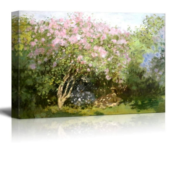 Wall26 Lilacs in The Sun by Claude Monet - Canvas Print Wall Art Famous Oil Painting Reproduction - 24" x 36"