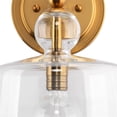 thumbnail image 6 of Eden Home 12" Transitional Metal Wall Sconce in Brass and Clear, 6 of 6
