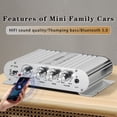 thumbnail image 6 of VIPQV 2.1 Channel Bluetooth 5.0 HiFi Stereo Power Amplifier, Mini Digital Audio Amplifier with Bass & Treble Control, LED Display, Supports 2 Speakers and Subwoofer for Home Audio & Car Audio, 6 of 7