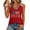 Red, variant on 4Th of July Shirts Women Summer Sleeveless Tops Funny Ladies V Neck Patriotic Tshirts American Flag Graphic Tees