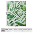 thumbnail image 4 of JRXY Green Tropical Palm Fern Leaves Flannel Fleece Blanket White, 4 of 6