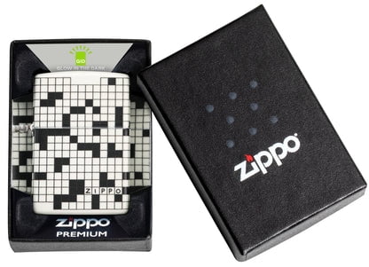 Zippo Lighter - Customized Engraved Message Crossword Puzzle Design 46285