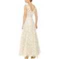 thumbnail image 2 of Eliza J Womens Floral Gown Dress, Beige, 6, 2 of 2