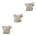 thumbnail image 3 of Qarigey Sombrero lindo pompones esponjosos bolas diseño de doble capa sombrero de moda orejeras plegables gorras hermoso regalo para niños Type1 NO1, 3 of 6