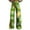 Green, variant on High Waisted Jeans for Women Wide Leg Pants Woman Waist Floral Patterned Lightweight Loose Fit Casual Colorful Trouser Imitation Mint Green