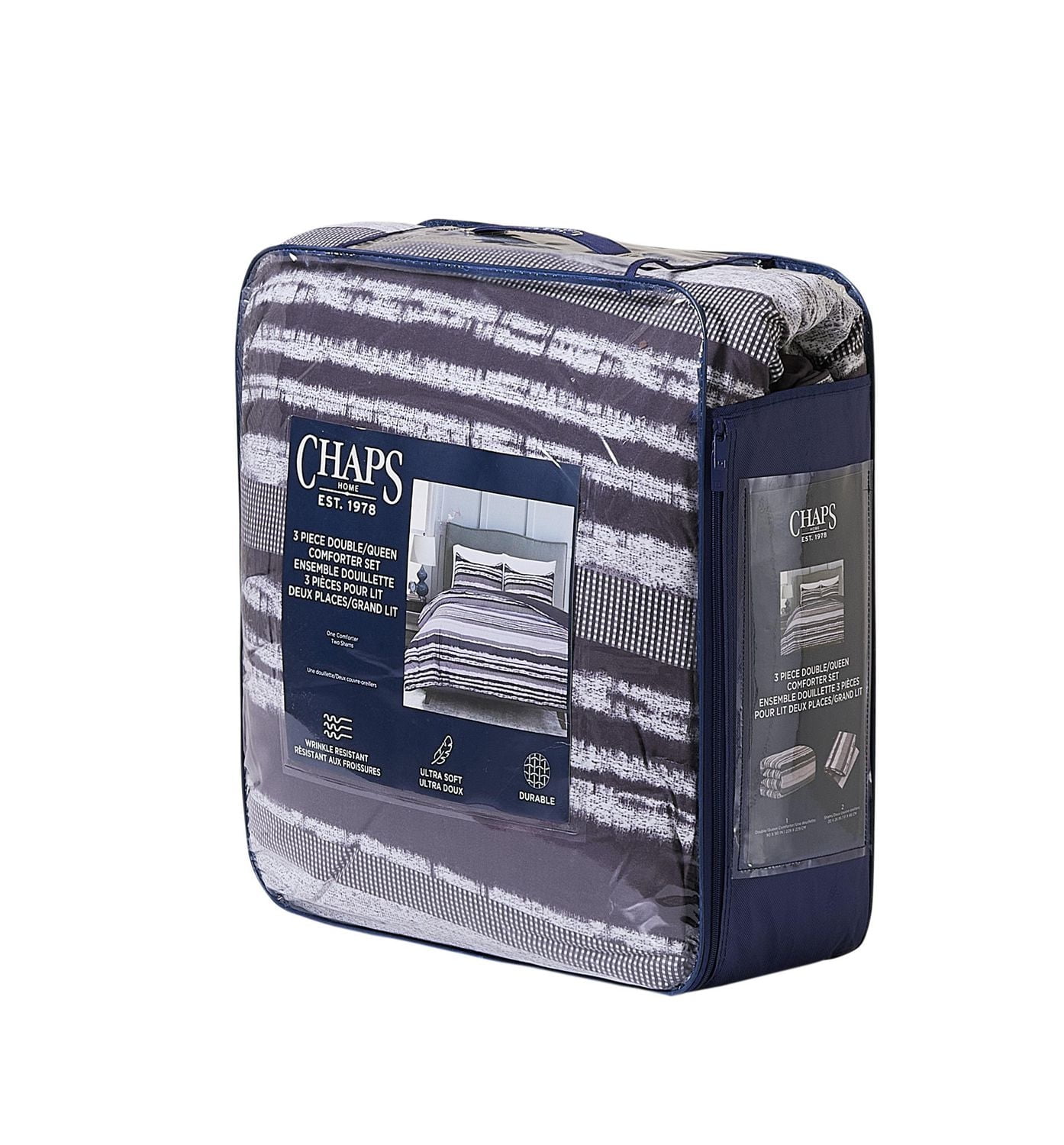 Chaps Ensemble de couette à carreaux Double/Reine