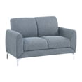 thumbnail image 4 of Lexicon Venture Textured Fabric 2-Piece Upholstered Sofa Set in Blue, 4 of 10