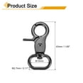 thumbnail image 2 of Uxcell 8 Pack Swivel Snap Hook, 15mm(5/8") Trigger Snap Heavy Duty Metal Lobster Claw Clasp Lanyard Clips for Straps Bags Belting Leathercraft, Gun Black, 2 of 6