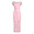 thumbnail image 5 of RFQWOVSR Womens Draped Neck Ruched Maxi Dress Elegant Flowing Silhouette Gown XXXL, 5 of 5