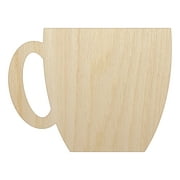 Sniggle Sloth Coffee Mug Cup Solid Wood Shape Unfinished Piece Cutout Craft DIY Projects 4.70 Inch Size 1/8 Inch Thick