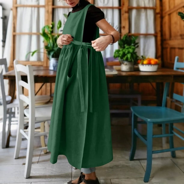 midi long sleeve green dress FINAL SALE- Bell Dress-Hunter pdf pattern
