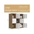 thumbnail image 2 of MECOLOR Brown body with white door 9 Door Metal Locker Cabinet Used for Gym Staff in Office School or Home, 2 of 8