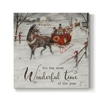 Wexford Home Most Wonderful Time - 12" x 12" Gallery Wrapped Canvas, Ready to Hang