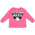 thumbnail image 3 of Inktastic Cleveland Rocks with Baseball Boys or Girls Long Sleeve Toddler T-Shirt, 3 of 5