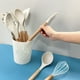 thumbnail image 4 of Juego de utensilios de cocina de silicona con mango de madera de 12 piezas, sartén antiadherente, cucharón para cocinar, barril de almacenamiento, 4 of 8