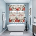 thumbnail image 3 of Christmas Poinsettia Kitchen Curtains Sets for Windows 24 Inch Length, Winter Xmas Botanical Floral Snowflake Rod Pocket Window Treatments Tier Curtains and Valances Set for Bedroom/Bathroom, 3 of 8