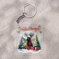 thumbnail image 2 of Merry Christmas Santa Reindeer Antlers Scottish Terrier Sleigh Xmas Winter Holiday Acrylic Keychain Scottie Dog Lover Gifts Collar Charm Tag Keyring - 00023, 2 of 5