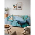 thumbnail image 6 of Turquoise Marble Couch Cover for Dogs, Farmhouse Abstract Ombre Texture Washable Sofa Covers Slipcover for Pets Dogs Futon Cover, Couch Recliner Covers, Oversized Chair Slipcover 71"x91", 6 of 9