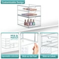 thumbnail image 4 of Sorbus Storage Organizers With 3 Drawers, Multipurpose Acrylic Drawers for Makeup, Office Organization and Storage, Art Supplies, Jewelry, Stationary - 2 Pcs Clear Stackable Storage Bins, 4 of 4