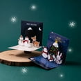 thumbnail image 6 of Christmas Cards 4.3X4.3Inch Small Up Card with Envelopes Stickers 3D Cute Holiday Greeting Cards Santa Snowman Reindeer Xmas Tree Christmas Cards for Kids丨D, 6 of 6