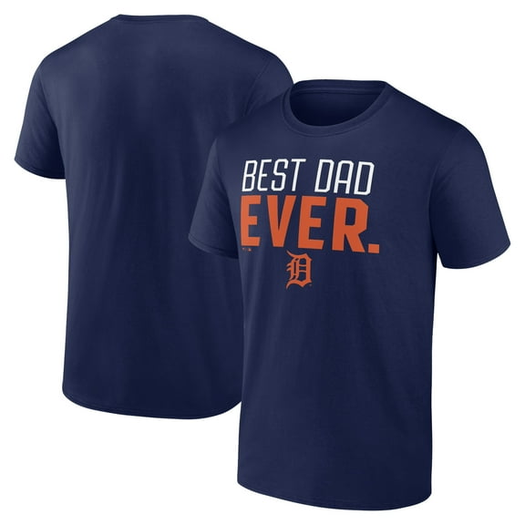 Men's Navy Detroit Tigers Best Dad Ever T-Shirt