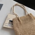 thumbnail image 3 of WRKEKC Clearance Oversized Straw Tote Bag - Foldable Beach Backpack for Travel & Daily Essentials, 3 of 6