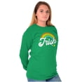 thumbnail image 5 of St Patricks Day Irish Rainbow Clover Women's Long Sleeve T Shirt Brisco Brands S, 5 of 6