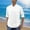 White, variant on OGLCCG Mens Cotton Linen Henley Shirts Long Sleeve Casual Band Collar Shirt with Pockets Loose Fit Summer Beach Hippie T-Shirt
