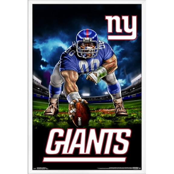 NFL New York Giants - 3 Point Stance 19 Wall Poster, 22.375" x 34", Framed