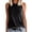 Black, variant on Basic Tank Tops for Women Solid Undershirt Sleeveless Crew Neck Casual Layering Tanks Summer Top Gold S